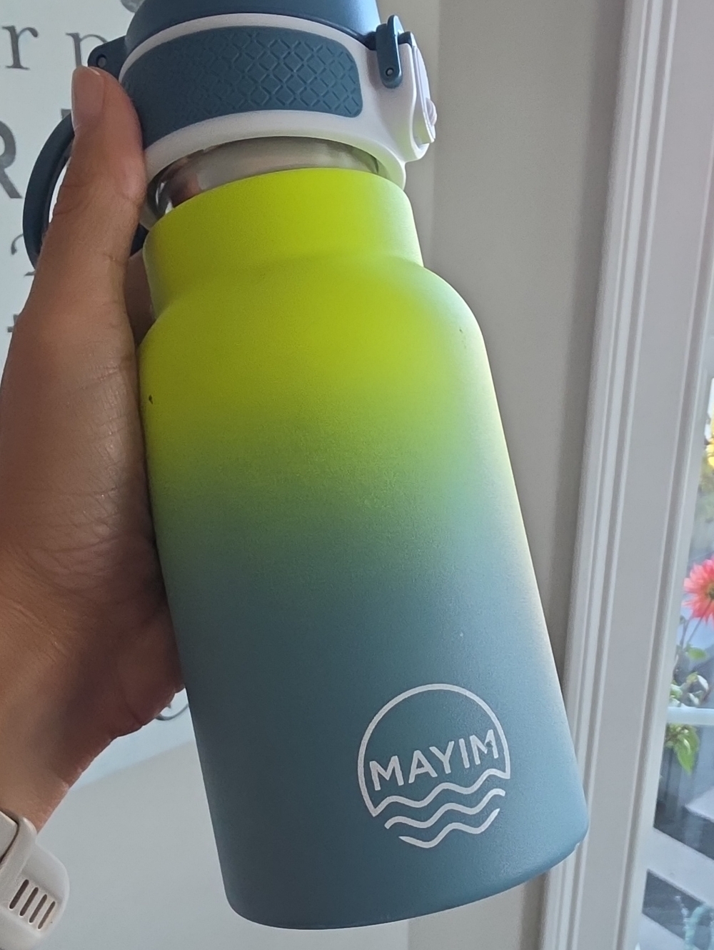 Mayim Gradient Insulated Bottle - Neon Yellow to Teal